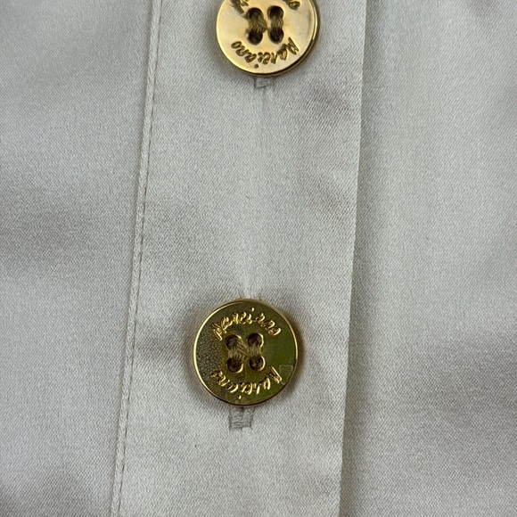 Marciano by Guess Woman's Long Sleeve cream Silk Blouse - Picture 5 of 12